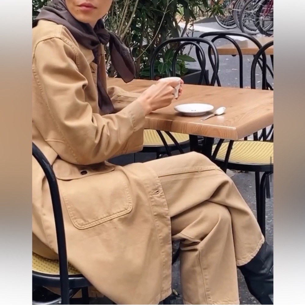 OZMA The Chore Coat in Khaki - Picture 3 of 11
